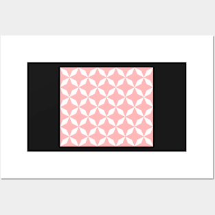 Abstract pattern - pink and white. Posters and Art